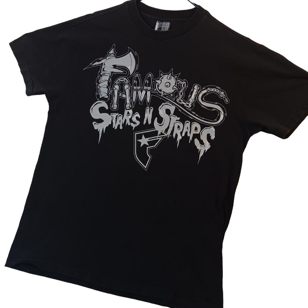 Famous Stars & Straps Tee L Black Bring The Pain Front Back - Picture 3 of 16